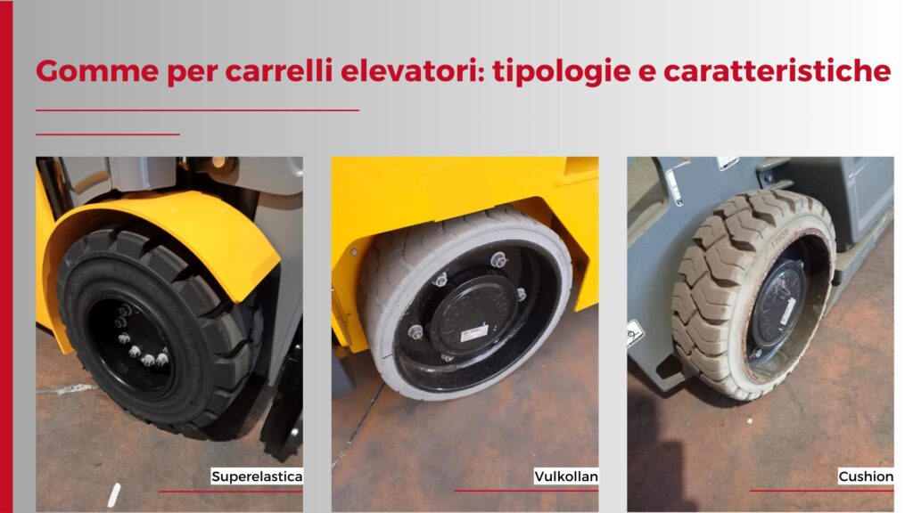 gomme per carrelli elevatori